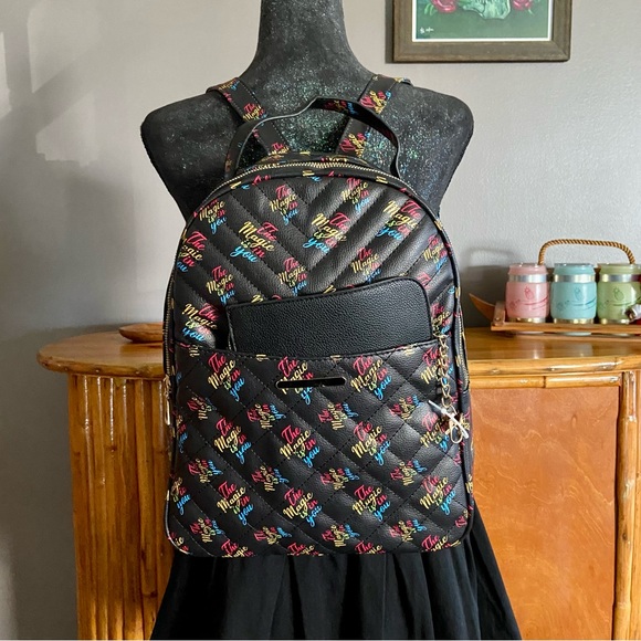 The Magic is You Black Backpack with Colorful Graphics with Black Cosmetic Bag main image 8